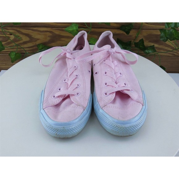 Converse All Star Size 4 Shoes Girls Youth Sneaker Pink Textile Lace Up - Picture 3 of 10